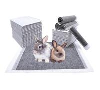 kathson Rabbit Pee Pads,Disposable Bunny Diapers Cage Liners,Super Absorbent Pet Toilet Training Pads for Guinea Pig,Hedgehogs,Hamsters,Chinchillas,Cats and Small Animals