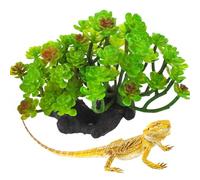 kathson Reptile Plant Succulent,Artificial Plants Aquarium &Terrarium Accessories for Bearded Dragon Crested Leopard Gecko Lizard Chameleon Tortoise Betta Fish Hermit Crab