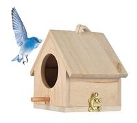 Kathson Wooden Bird House, Hanging Birdhouse for Outside, Garden Patio Decorative Nest Box Bird House for Robin Budgie Swallow Little Sparrow Finch Throstle or Medium Size Birds