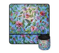 Kathyboom Bird Pink Rose Sewing Machine Mats for Table with Multiple Pockets Sewing Accessories Organizer Non Slip Mats Easy to Clean