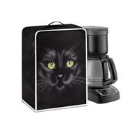 Kathyboom Black Cat Coffee Machine Covers Dust Resistant Folding Dust Covers with Top Handle for Coffee Machine Anti Dust Covers for Blender Mixer Easy to Clean