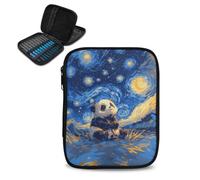 Kathyboom Crochet Hook Case Empty, Panda Starry Sky Crochet Hook Organizer with Multiple Pockets for Crochet Needles and Knitting Accessories Knitting & Crochet Supplies