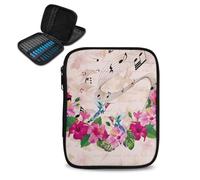 Kathyboom Hummingbird Flower Notebook Empty Crochet Hook Case Crochet Hook Organizer Case Stand Up Corsche Organizer Crochet Hook Holder for Crochet Crochet Accessories