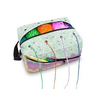 Kathyboom Ice Cream Knitting Bag Portable Yarn Storage Bag Crochet Accessories Organizer Large Capacity Yarn Holder for Crocheting Knitting Gift for Mother Wife