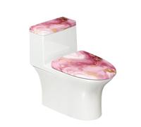 Kathyboom Pink Marble Toilet Lid Cover Tank Lid Cover Stretchable Toilet Seat Covers for Bathroom Fit Most Round and Elongated Oval Toilet Bathroom Home Decor
