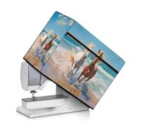 Kathyboom Sea Horse Sewing Machine Dust Cover Protective Cover with Essentials Pockets for Sewing Accessories Home Decor