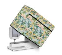 Kathyboom Sewing Machine Dust Cover Dust Stain Resistant Yellow Flower Parrots Sewing Machine Cover Universal for Most Standard Sewing