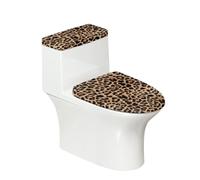 Kathyboom Toilet Lid Cover Tank Lid Covers Splash Resistant Durable Toilet Seat Covers with Elastic Edge Keep Dust Stain Off Toilet Fit Most Round and Elongated Toilet Bathroom Decor(Leopard)