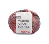 Katia MERINO ARAN SUNRISE 100g 155m balls (309 - Lilac-Green-Red)