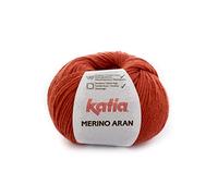 Katia Merino Aran Yarn, Orange Colour Cod. 50
