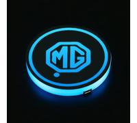 KaTiak LED Car Coasters 2pcs for MG ZS, ZS EV, MG4, MG5, MG3, MG6, MG7, 7 Colors Luminescent USB Charging Interior Atmosphere Cup Holder