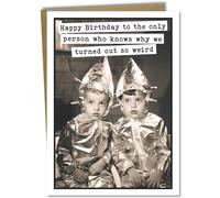 Katie Doodle - Funny Sister & Brother Birthday Cards, Mom & Dad Gift Ideas - Includes Card & Envelope