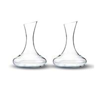 Katie Jayne 2-Pack Signature 1.5L Mouth-Blown Glass Wine Decanters/Aerators | 21cm Carafes for Port with Wide Base | Wine Pourers with Flared Neck for Enhanced Flavour | Gift-Boxed Wine Glassware