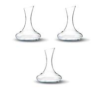 Katie Jayne 3-Pack 1.5L Mouth-Blown Glass Wine Decanters/Aerators | 21cm Carafes for Port with Wide Base | Wine Pourers with Flared Neck for Enhanced Flavour | Gift-Boxed Glassware Wine Accessories