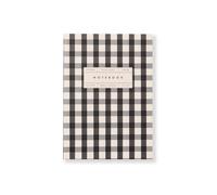 Katie Leamon A5 Notebook Lined Paper 100GSM Gingham Black & Cream