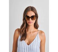 Katie Loxton Animal Print Oversized Cat Eye Sunglasses Brown Mix