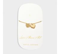 Katie Loxton 'Love Above All' Waterproof Gold Charm Bracelet 18cm + 3cm