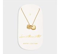 Katie Loxton 'Love Above All' Waterproof Gold Charm Necklace 40cm + 5cm
