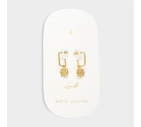 Katie Loxton 'Luck' Waterproof Gold Antique Coin Hoop Earrings 1.3cm x 1.4cm x 0.2cm