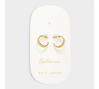Katie Loxton 'Optimism' Waterproof Gold Spinning Amulet Hoop Earrings 1.9cm x 0.5cm