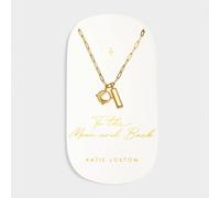 Katie Loxton 'To The Moon & Back' Waterproof Gold Charm Necklace 40cm + 5cm