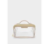 Katie Loxton Clear Fold-Out Wash Bag Taupe