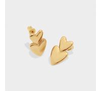 Katie Loxton Eros Waterproof Gold Heart Earrings 2.01cm x 1.23cm x 0.38cm