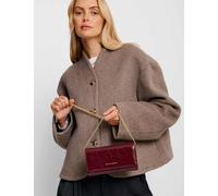 Katie Loxton Faux Leather Chain Strap Cross Body Purse Cherry Red