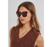 Katie Loxton Oversized Cat Eye Sunglasses Cherry Red