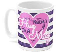 Katie Mug, Cup, Katie's Hug in A Mug, (Pink and Purple)
