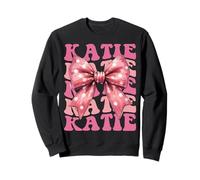 KATIE Name Coquette Bow Aesthetic for Women Girls Sweatshirt