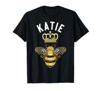 Katie Name Katie Birthday Gifts Queen Crown Bee Katie T-Shirt