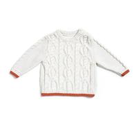 KATIES PLAYPEN / BABY BEST BUYS Natures Purest My 1st Friend 100% Organic GOTS Cotton Cable Knit Jumper - 0-3 Months Cream