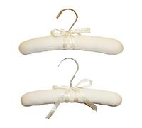 Katies Playpen - Baby Best Buys Natures Purest Organic Cream Padded Pure Love 2 Pack of Hangers With Bow Ribbons