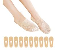 KATIMI 10 Pairs Invisible Socks Women, Cotton No Show Socks Women, Sweat-wicking, Anti-slip (Sizes 4-6)