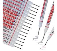 KATIMI 15PCS Deep Hole Marker, Waterproof Marker Pen in 3 Colours, 20mm Fine Tip Permanent Marker Pens, Multifunctional Quick-drying Redacting Pens for Wood Plastic Wall Metal Cardboard