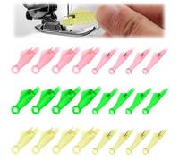KATIMI 24PCS Fish Mouth Sewing Machine Needle Threaders Hand Sewing, Quick Sewing Machine Needle Threader, Automatic Needle Threader for Mending Clothes DIY Craft (3 Colors, 2 Size)