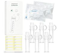 KATIMI Colostrum Collector Kit 6ml6pcs, Reusable Leakproof Breast Milk Collector with Label Sticker& Brush Heat&Freezer Resistant BPA-Free Colostrum Harvesting Kit for Late Pregnancy New Moms Newborns
