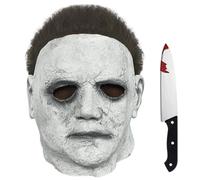 KaTiSeMo Halloween Michael Myers Mask, Halloween Horror Cosplay Mike Myers Mask Costume for Adults