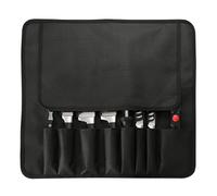 KATISUN Portable Oxford Kitchen Knife Bag, 9 Slots Knife and Fork Tool roll Bag, Knives are German Steel Sharp and Durable,Eco-Friendly Material