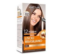Kativa Brazilian Straightening Kit - Professional Keratin Treatment at Home - Up to 12 Weeks Lasting - Formalin Free - Easy to Apply