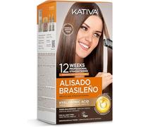 Kativa Brazilian Straightening Kit - Professional Keratin Treatment at Home - Up to 12 Weeks Lasting - Formalin Free - Easy to Apply