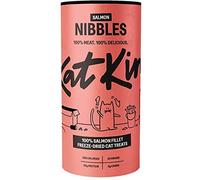 KatKin Salmon Nibbles (50g Tube) - 100% Fresh Fillet Freeze-Dried Cat Treats Made in the UK for Cats and Kittens