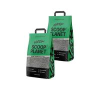 KatKin Scoop Planet Litter (2x4.5kg/12.8L bag): Plant-Based, 100% Biodegradable, Non-Tracking, Clumping Cat Litter Made With Non-Toxic, Eco-Friendly Pea fibre & Millet
