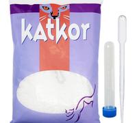 Katkor Cat Urine Sample Kit - Non-Absorbent Cat Litter for Urine Collection, Includes Pipette & Tube - 200g - Hygienic Cat Urine Sample Kit for Testing & Diagnosis