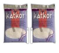 Katkor Urine Sampling Kit for Cats - 2 x Katkor Non Absorbent Cat Litter Bags & 2 x 10ml Urine Sample Test Tubes | Crystal Cat Litter for Collection | Cat UTI Treatment | Urine Sampe Bottles for Test