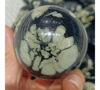 KatLin Natural Chrysanthemum Stone Ball Hand Polished Crystal Energy Mineral Home Office Decoration Crafts Gifts Reiki Mineral Healing Ornaments (Size : 300-400g)