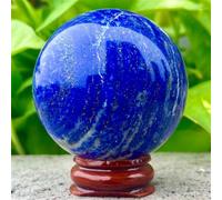 KatLin Natural Crystal Mineral Lapis Lazuli Crystal ball Reiki Blue Gemstone Ornaments (Size : 500-600g)