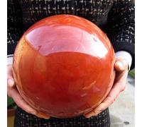 KatLin Natural Red Jasper Stone Ball Quartz Crystal Mineral Reiki Treatment Shabby Home Office Decor Gem Collection Ornaments (Size : 200-250g)