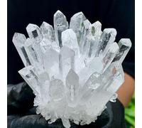 KatLin Natural white phantom quartz crystal cluster mineral samples heal home office decoration Ornaments (Size : 850-900g)